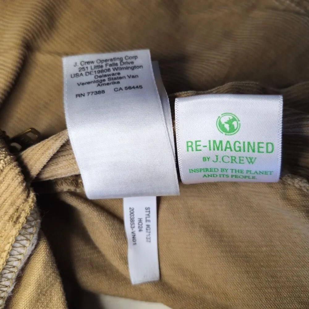 J.Crew 770 Men’s Straight Fit Corduroy Pants 30x30 Tan Brown Camel Stretch
